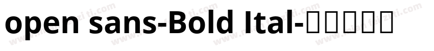 open sans-Bold Ital字体转换